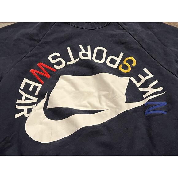 Nike Sportswear Crewneck Mens Navy French Terry Sweatshirt Size S AR1622-475 - Picture 5 of 10